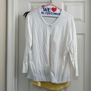 Crown and Ivy white cardigan